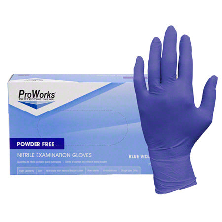 ProWorks Nitrile Exam Grade Gloves  (200/Box), 10 Boxes Per Case