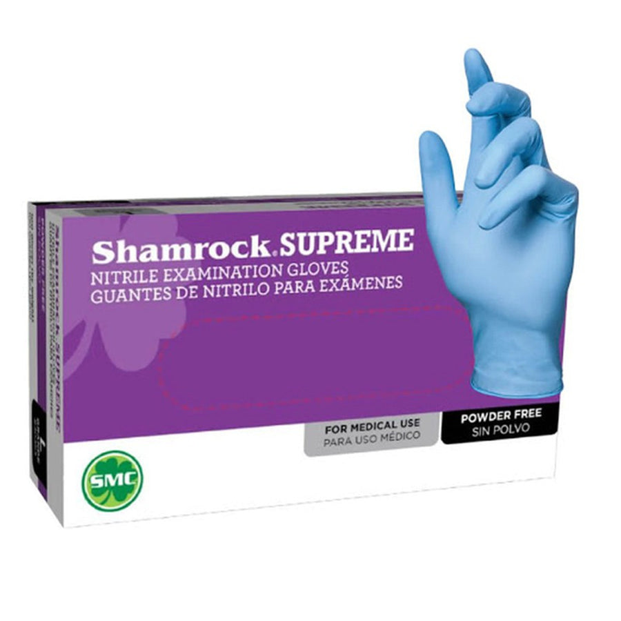 Shamrock Nitrile Exam Grade Gloves, Powder-Free - Size Large